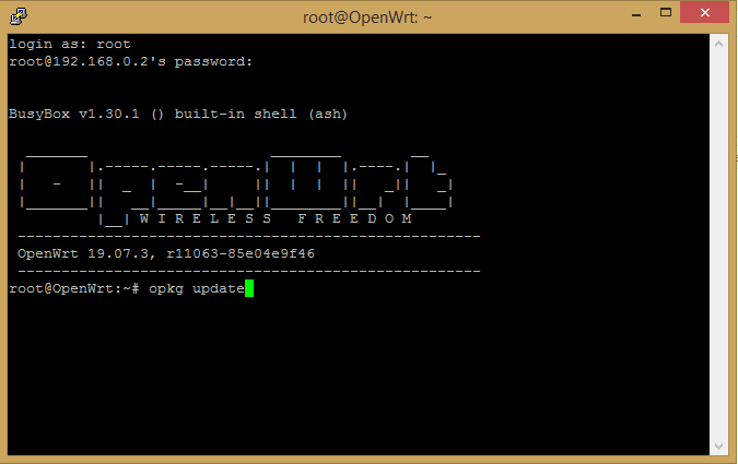 Openwrt opkg update